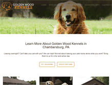 Tablet Screenshot of goldenwoodkennel.com
